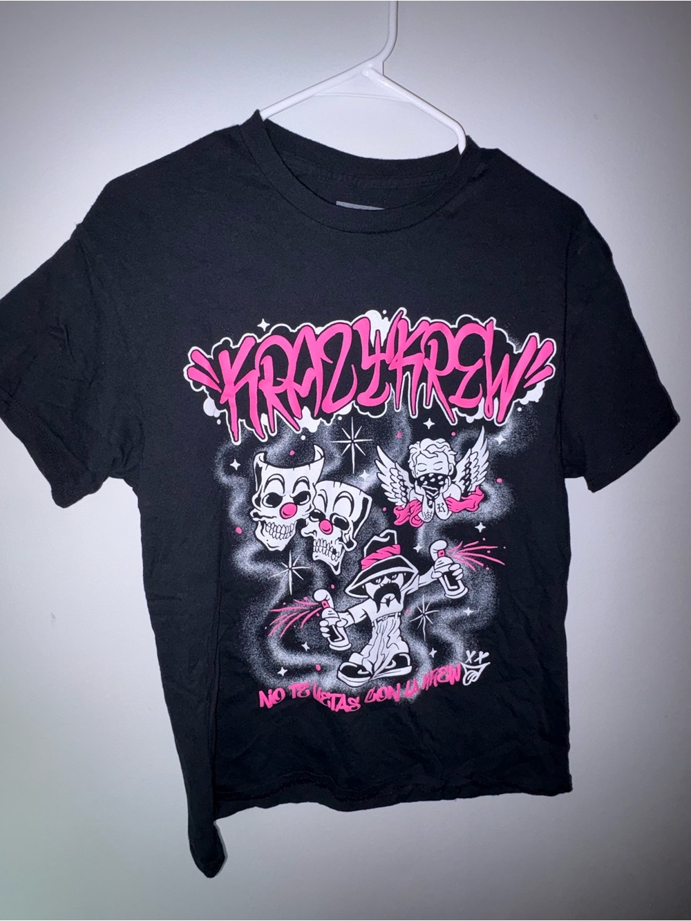 KrazyKrew Black & Pink Graphic Tee